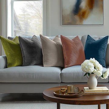 Lux Draperii Design , decor, Plush Velvet Cushion Covers