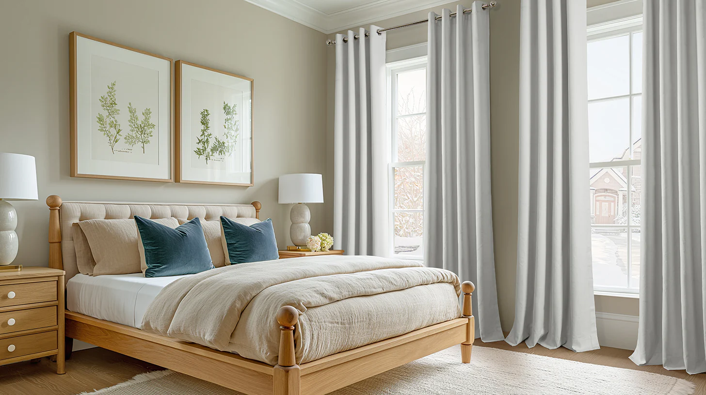 Lux Draperii Design , Starlight OffWhite Grommet Blackout Curtain